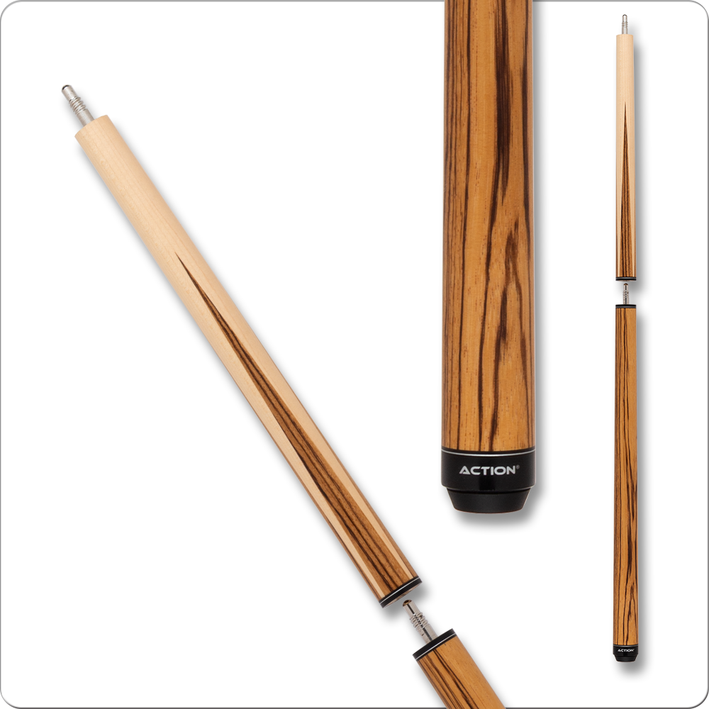 Action ACTBJZ Zebrawood Break Jump Cue - Matte