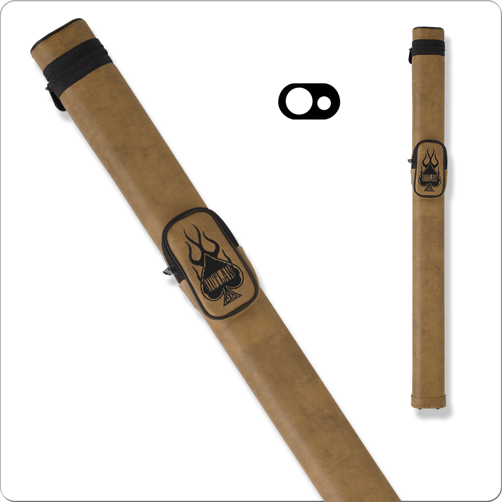 Outlaw 1 Butt 1 Shaft Flames Hard Case