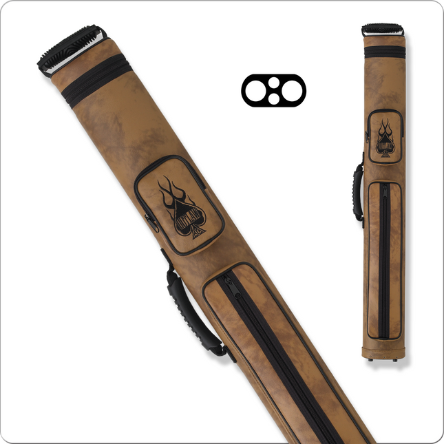 Outlaw 2 Butt 2 Shaft Flames Hard Case