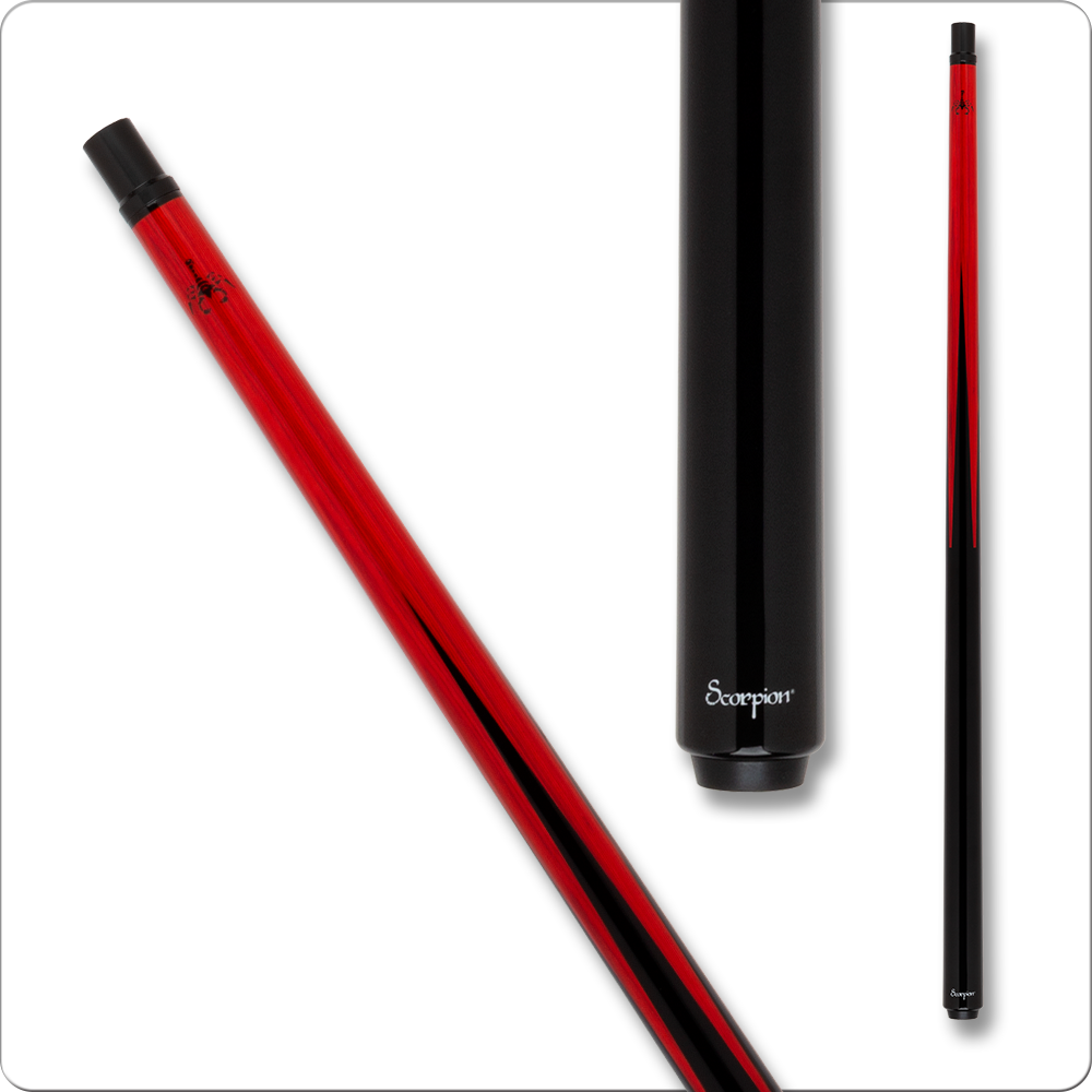 Scorpion SCO120 Carbon Fiber Sneaky Pete Pool Cue - Red
