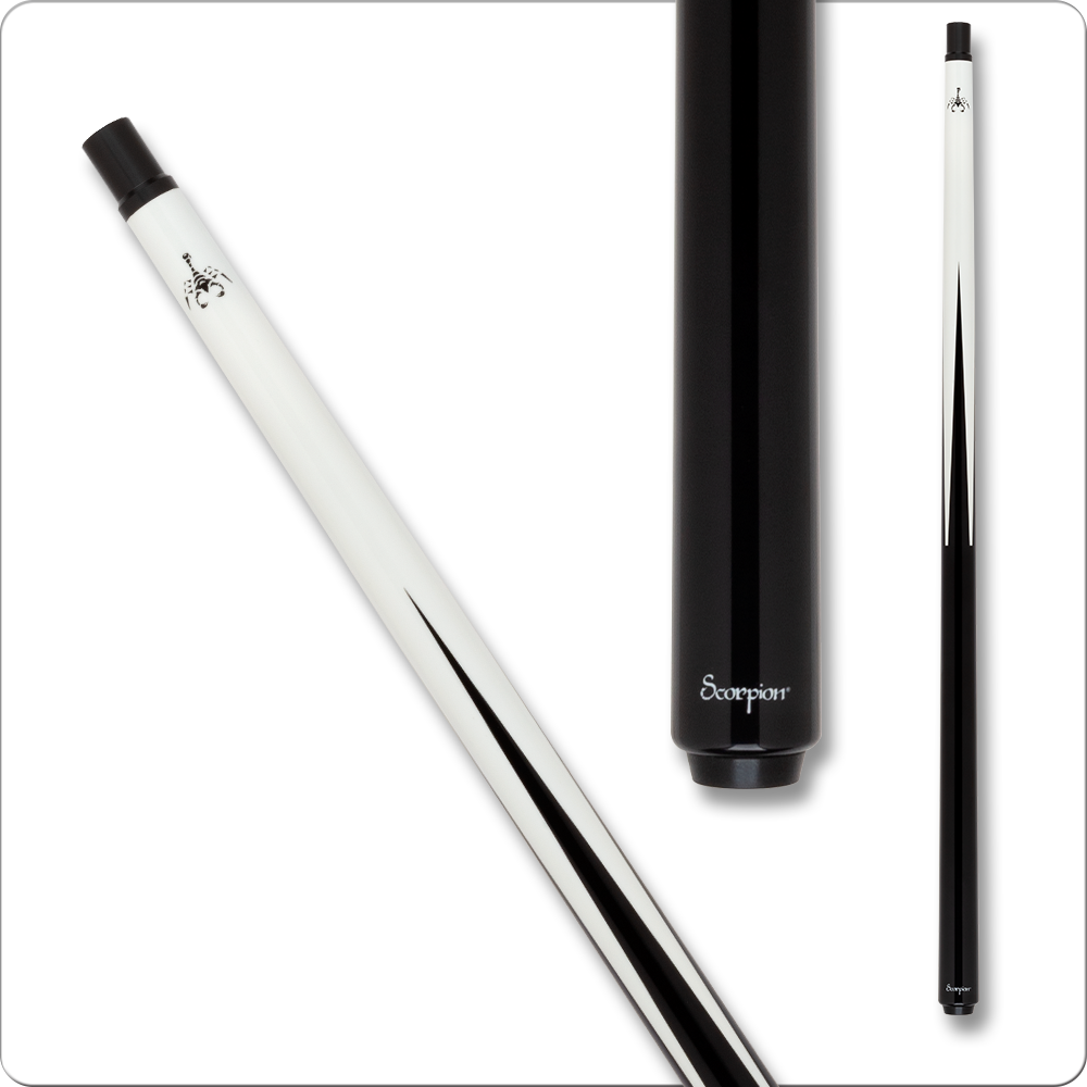 Scorpion SCO121 Carbon Fiber Sneaky Pete Pool Cue - White