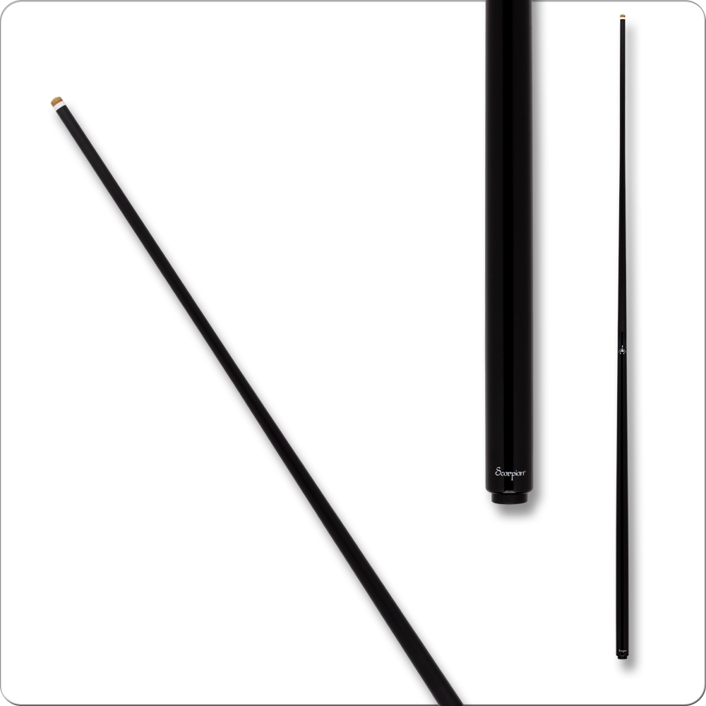 Scorpion Black One Piece Pool Cue
