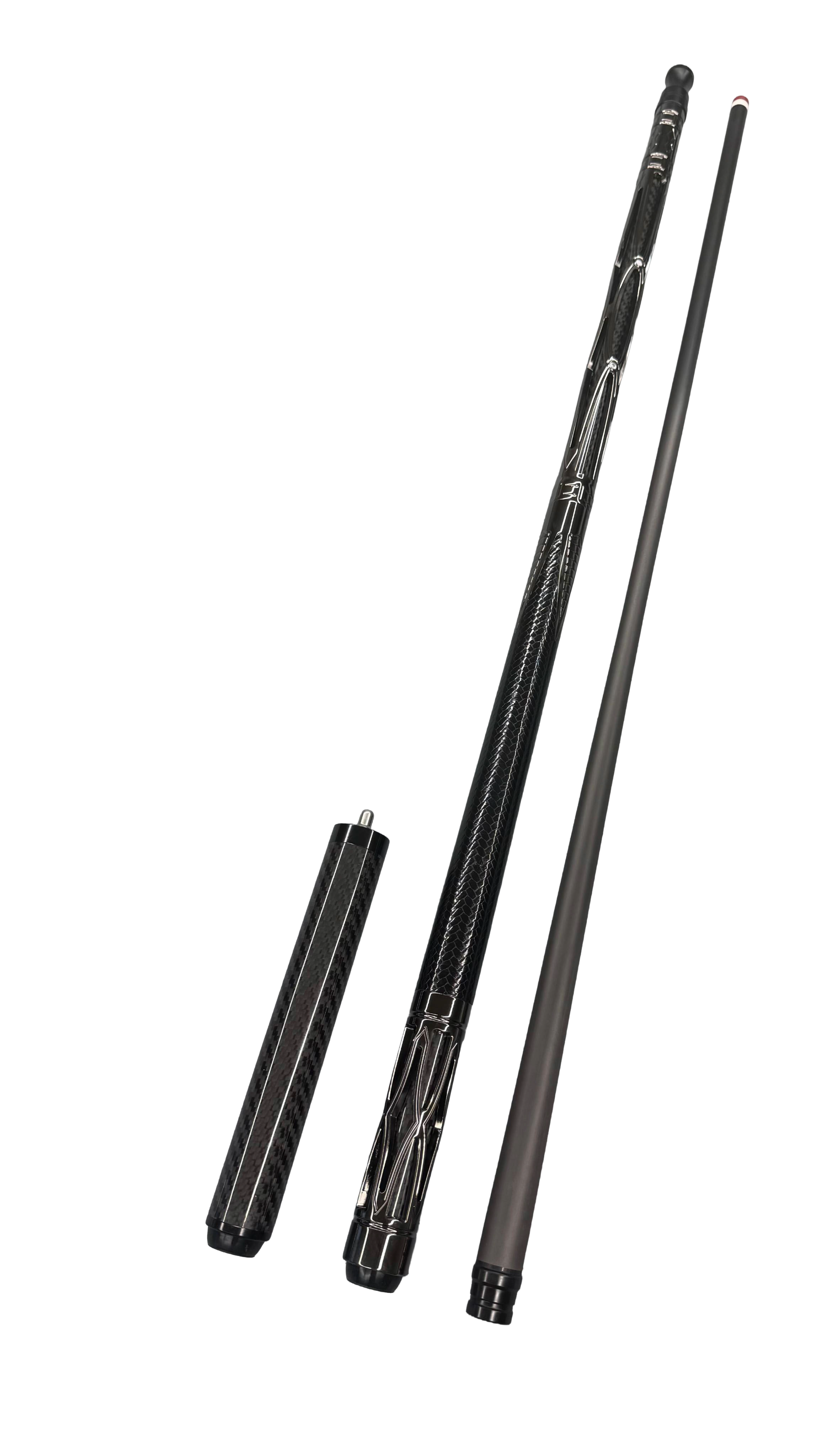 Transk Metal Carbon Fiber Pool Cue - with Full accessories and Box