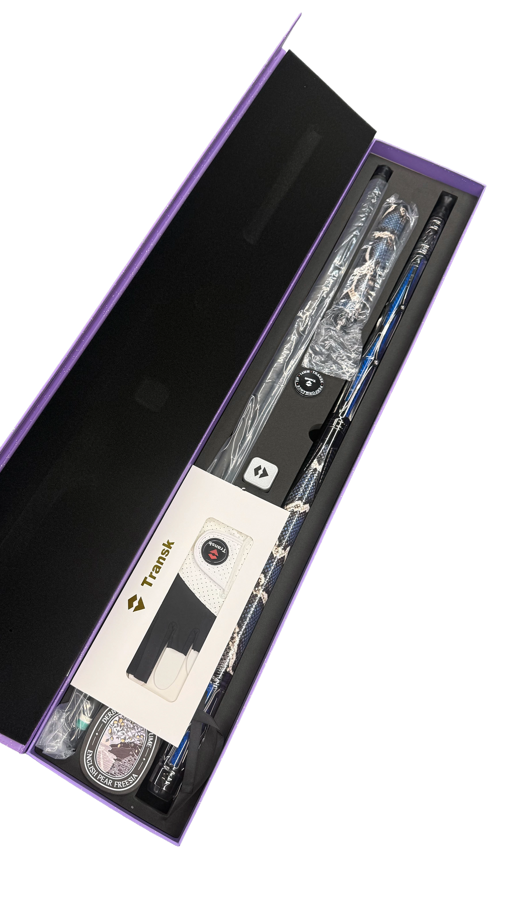 Transk Limited Blue Metal Pool Cue Set with Accessories