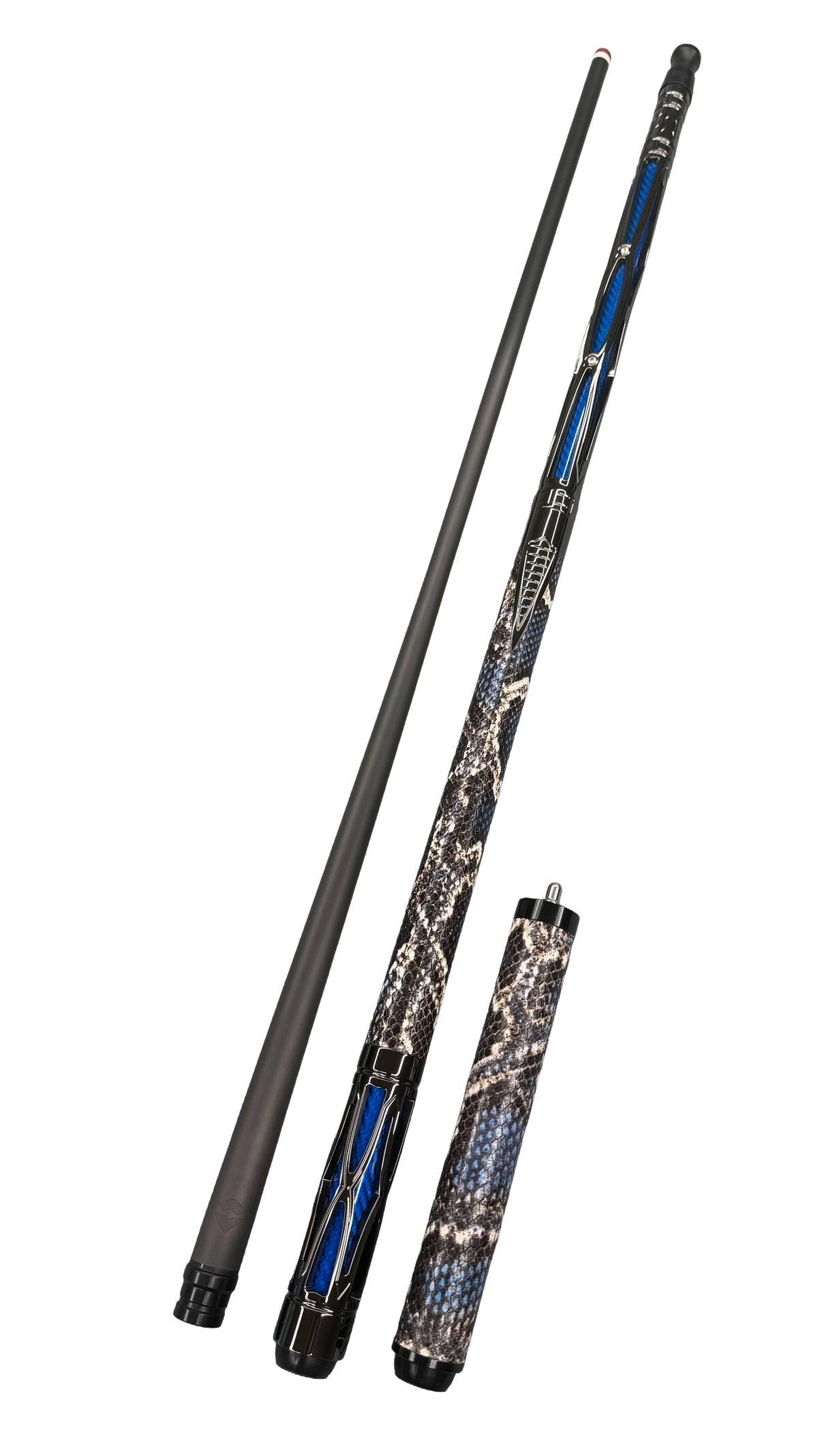 Transk Limited Blue Metal Pool Cue Set with Accessories