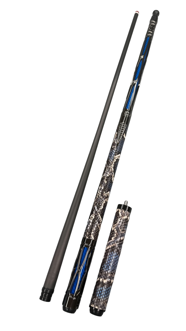Transk Limited Blue Metal Pool Cue Set with Accessories